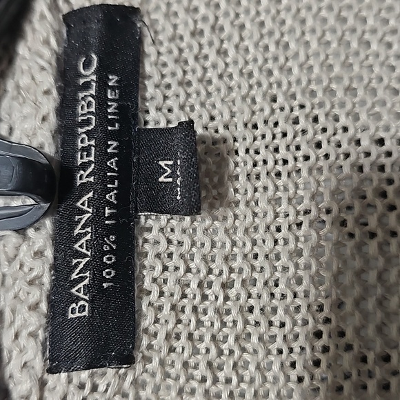 Banana Republic Cardigan Italian Linen Sweater‎ Size Medium - Picture 4 of 6